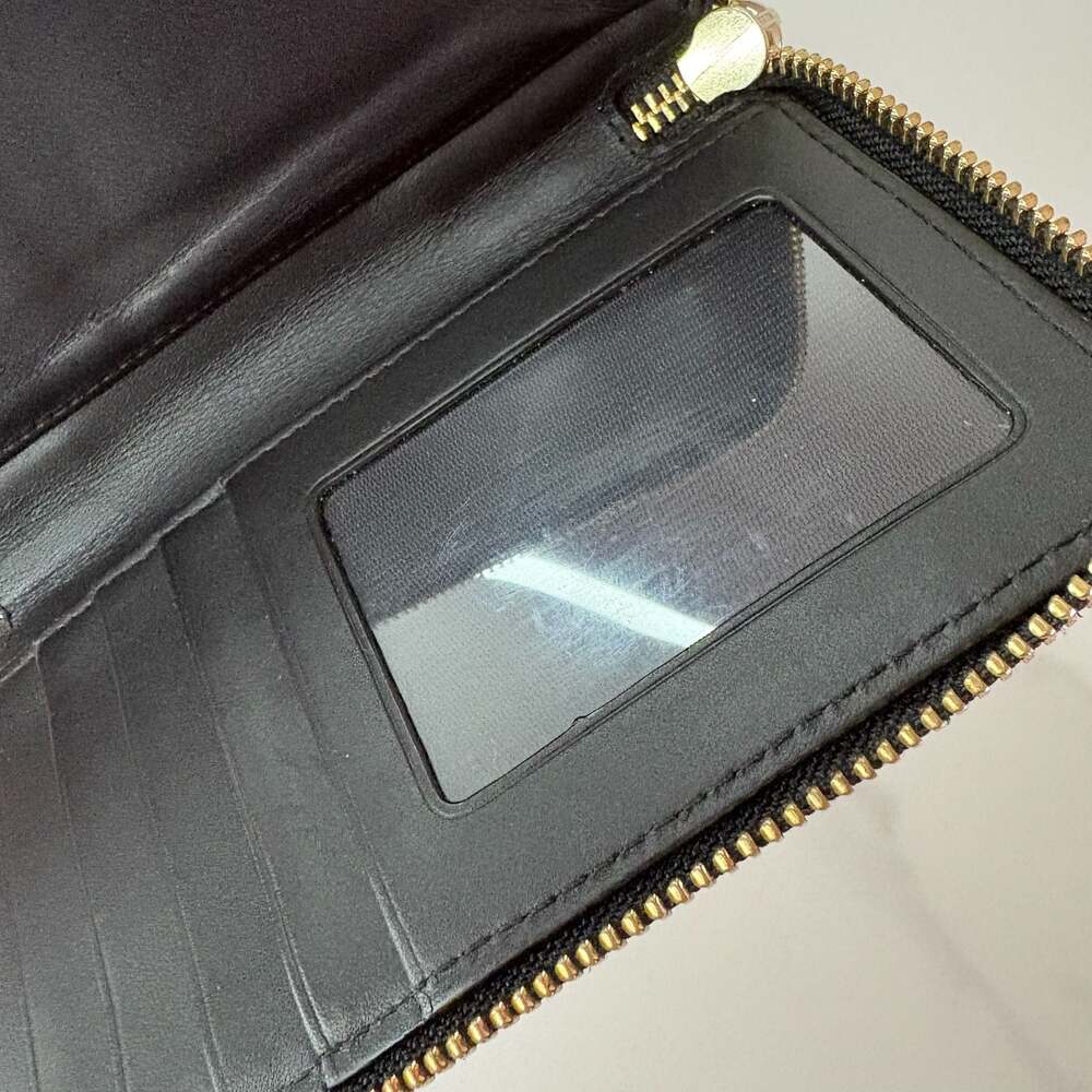 Coach Double Zip Wallet with Leopard Print and Wristlet Strap - Picture 10 of 16